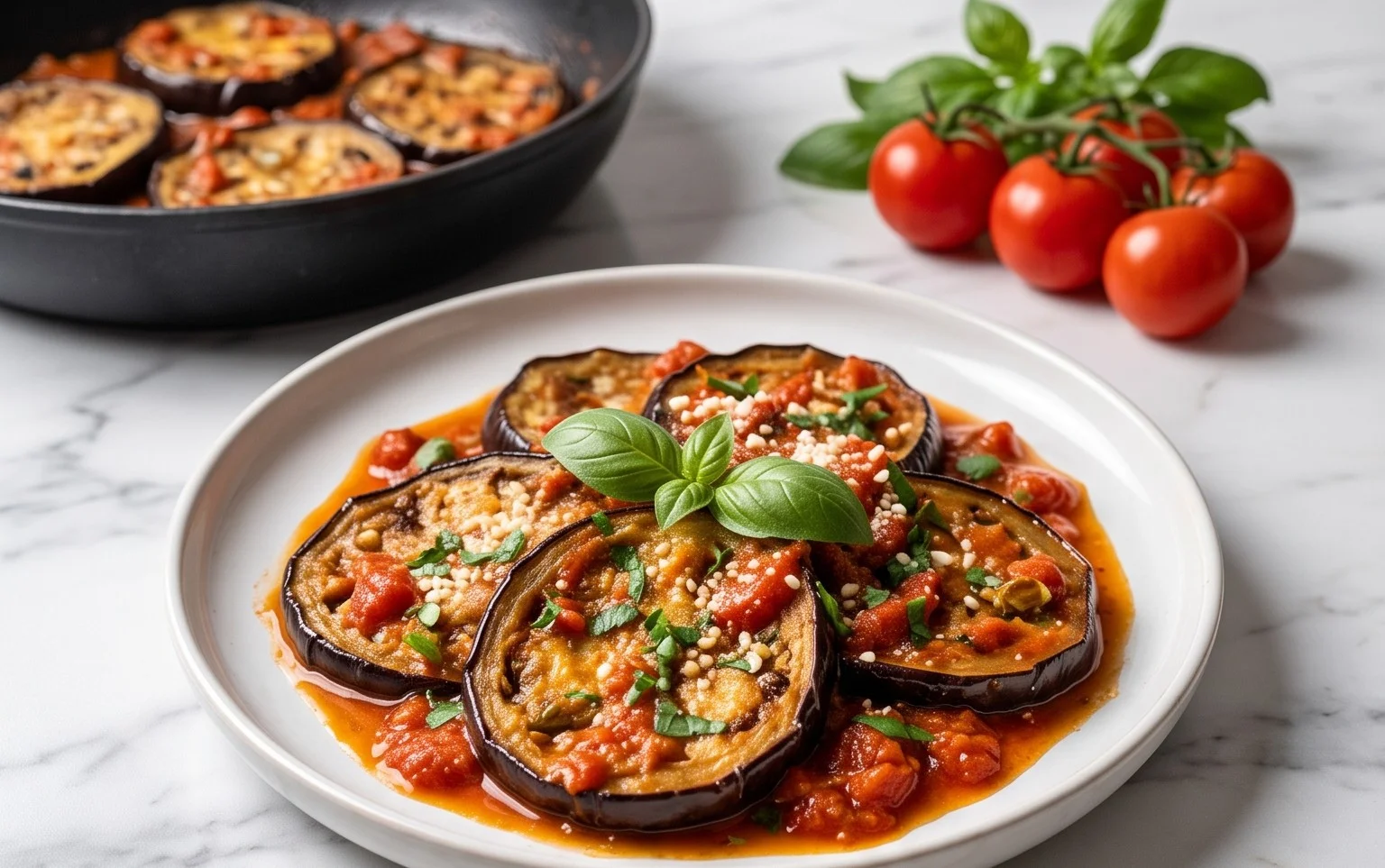 Melanzane Pizzaiola en Poêle (A Crudo) : Recette Express
