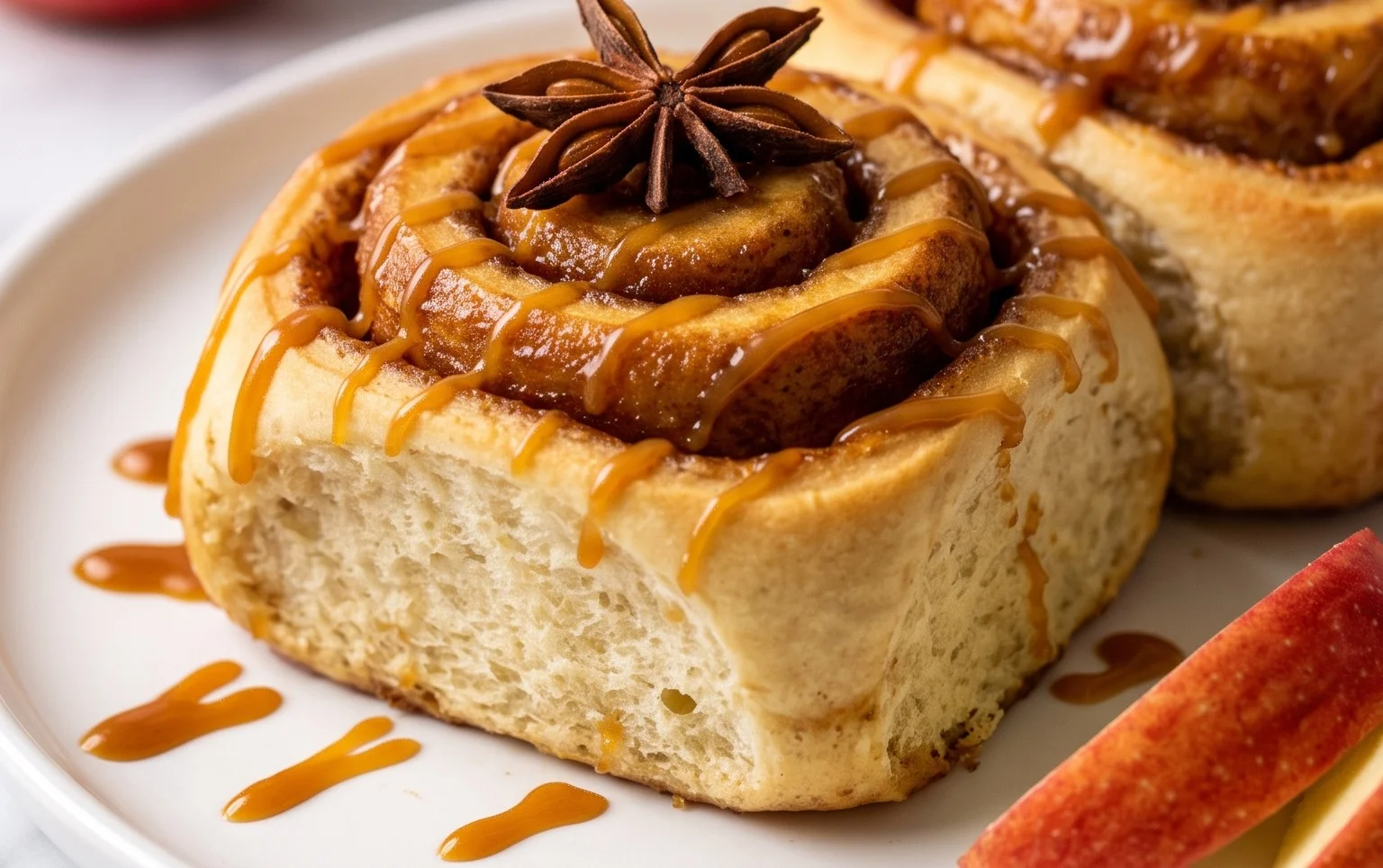 Easy Caramel Apple Cinnamon Rolls